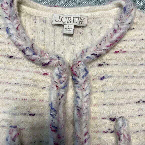J. Crew Cream Tweed Cardigan - Picture 3 of 12